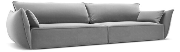 Divano grigio chiaro con rivestimento in velluto 248 cm Vanda – Mazzini Sofas