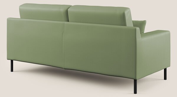 Uranio divano moderno lineare in Ecopelle impermeabile T04 verde