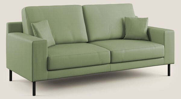 Uranio divano moderno lineare in Ecopelle impermeabile T04 verde