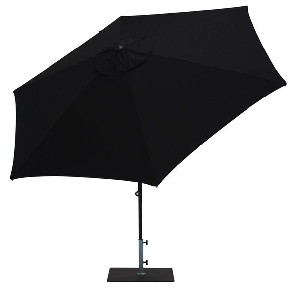 Ombrellone da Giardino Ø3 m Palo Ø38 mm in Alluminio Tessuto Olefin Trend Nero