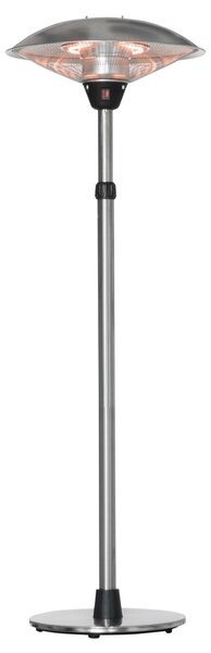 Fungo Riscaldante da Esterno 3000W 3 Temperature in Acciaio e Alluminio Argento