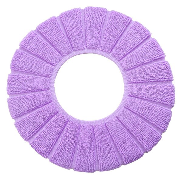 Copri Water Cuscino per Seduta WC Calda e Antiscivolo in Microfibra Viola