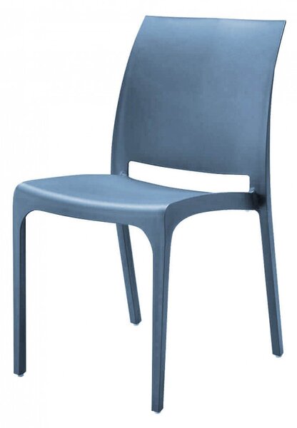 Sedia da Giardino Volga 46x54x80 h cm in Polipropilene Blu