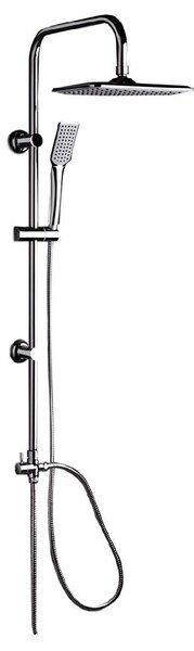 Colonna Doccia a Ponte Soffione 19x25cm Doccetta Acciaio Cromato