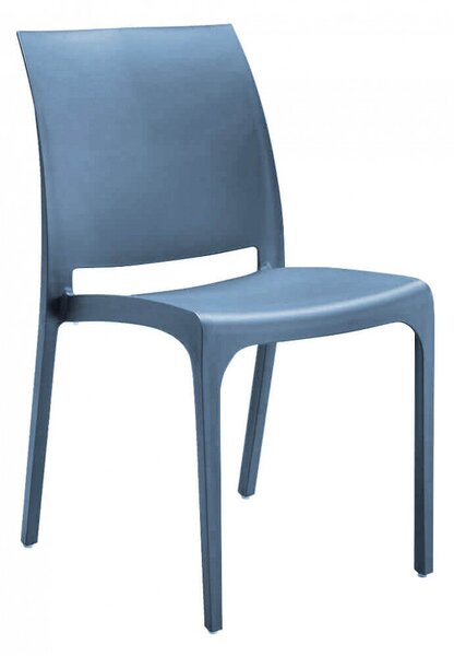 Sedia da Giardino Volga 46x54x80 h cm in Polipropilene Blu