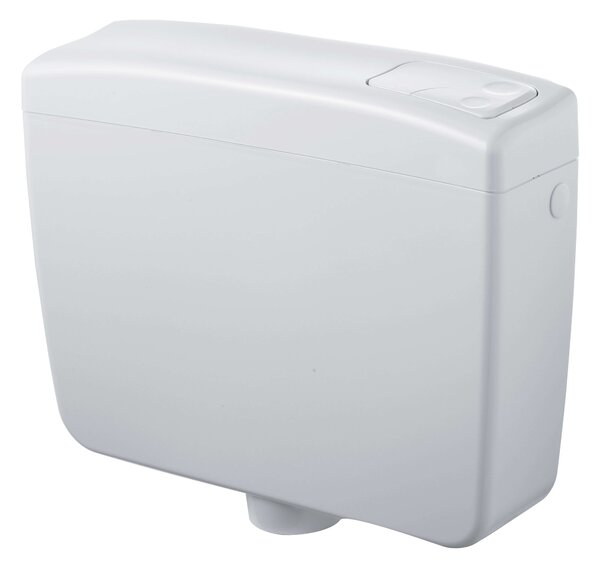 Cassetta WC a Zaino con 2 Pulsanti 44,5x14x38 cm Forlani Maxima 2 Bianca