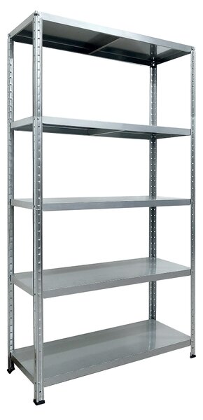 Scaffale in Metallo 5 Ripiani 100x40x187 cm Ettore Zincato