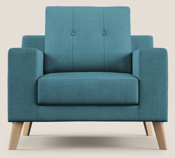Danish poltroncina in tessuto morbido impermeabile T02 azzurro