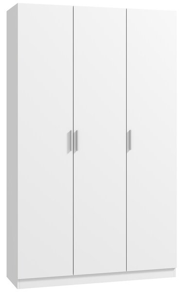 Armadio Guardaroba 109x37x180 cm con Ripiani Regolabili e Ante Soft Close in MDF e Lega di Alluminio Bianco