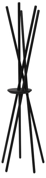 Appendiabiti da Terra 172x53x48 cm in Legno Nero