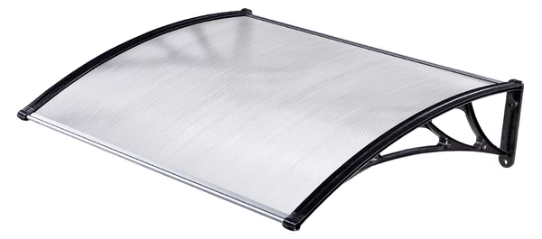 Kasart Pensilina da Esterno in Policarbonato e ABS Tettoia per Esterno 100x80 cm colore Trasparente
