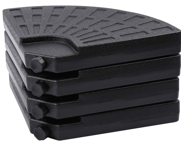 Base per Ombrellone da Giardino Riempibile in Resina Nero