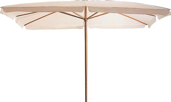 Ombrellone da Giardino 3x3 m Palo Ø48 mm in Legno Bauer Bianco