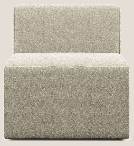 Nettuno modulo poltrona centrale in morbido tessuto bouclè T07 beige