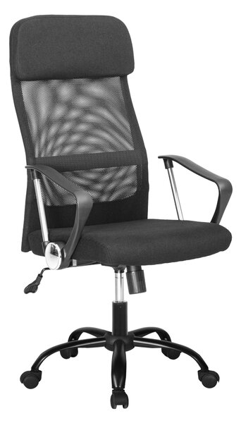Kasart Sedia da Ufficio Ergonomica con Ruote e Braccioli in Tessuto Mesh colore Nero
