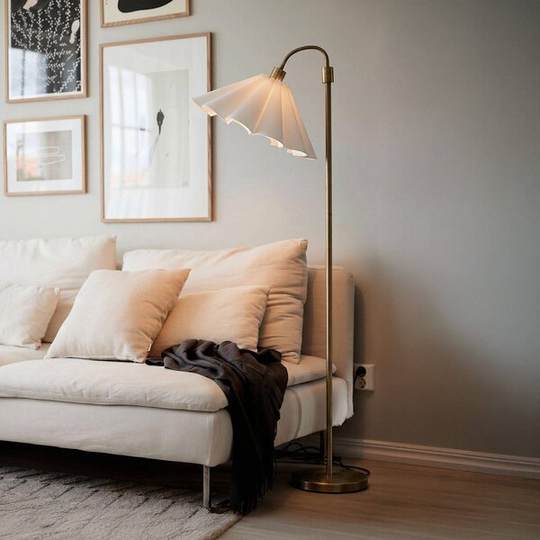 PR Home Lampada da terra Amy, Ottone / Oro, Soggiorno / Sala da pranzo, Metallo, Scandinavo, Lampada da terra
