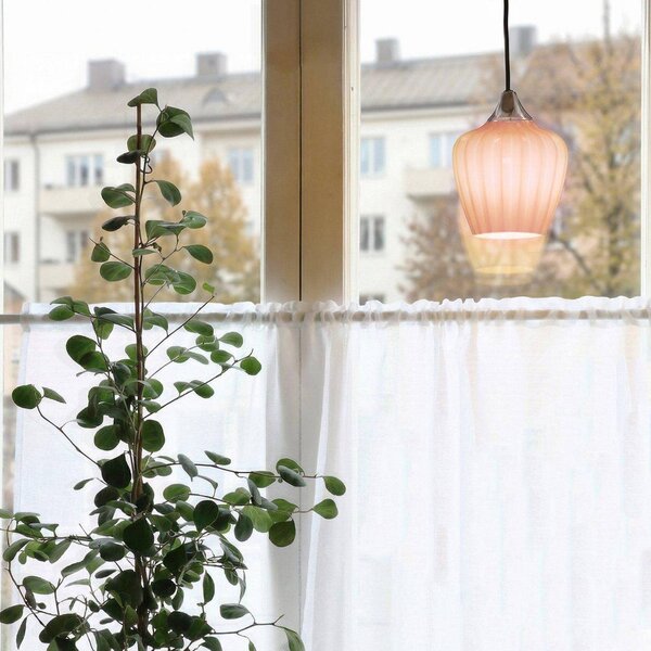 PR Home Lampada a sospensione Amalfi, arancione, Ø 14 cm, vetro, E14, spina Amalfi, Giallo / Arancione, Soggiorno / Sala da pranzo, Vetro, Scandinavo, Lampada a sospensione