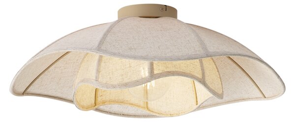 Plafoniera Japandi in tessuto beige 55cm - Haru