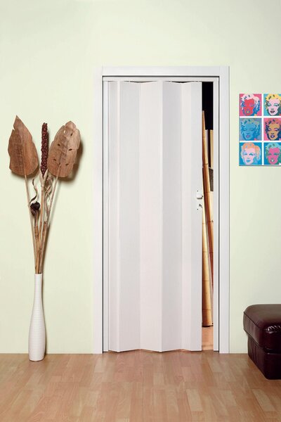 Porta a Soffietto da Interno 83x214 cm in PVC Caroline Bianco Frassino
