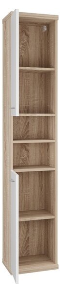 Colonna bagno a terra o sospesa 180 cm bicolore bianco e legno chiaro | LAC-ESTIA - KAMALU