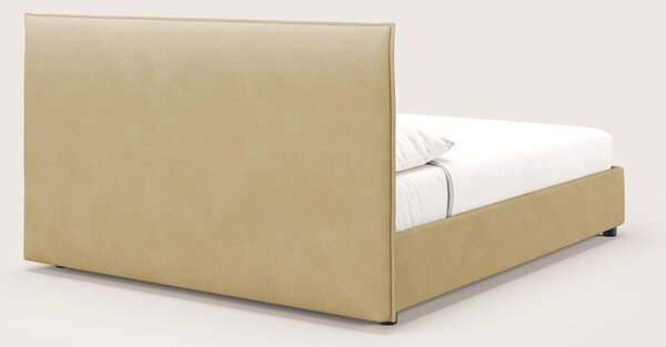 Nina letto contenitore dal design minimal in microfibra effetto pelle