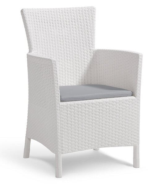 Poltrona da Giardino 62x60x89 cm in Resina Keter Iowa Dining Chari Bianca