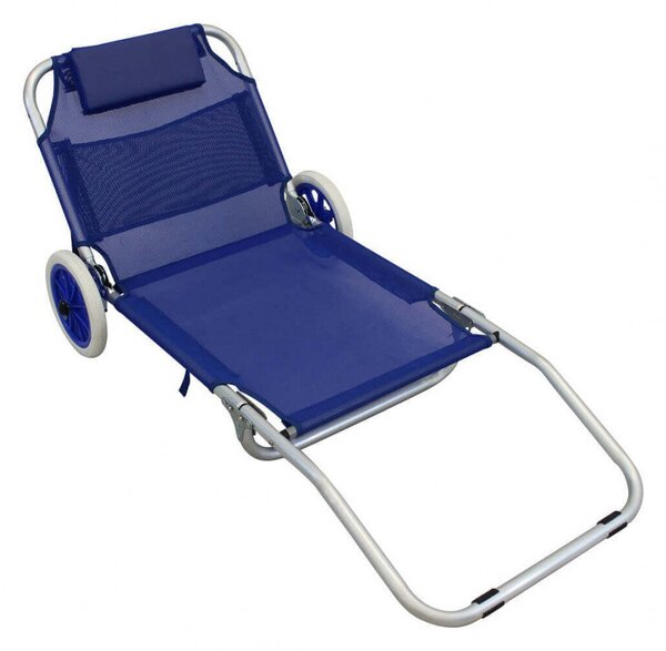 Spiaggina Carrello Pieghevole Steel 145x52x62h cm in Textilene Vari Colori