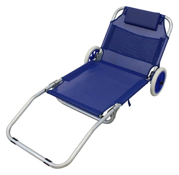 Spiaggina Carrello Pieghevole Steel 145x52x62h cm in Textilene Vari Colori