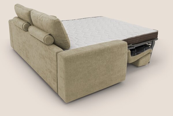 Freia Divano letto minimal materasso h15 cm con morbidi schienali in t