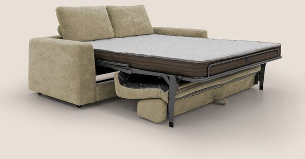 Freia Divano letto minimal materasso h15 cm con morbidi schienali in t