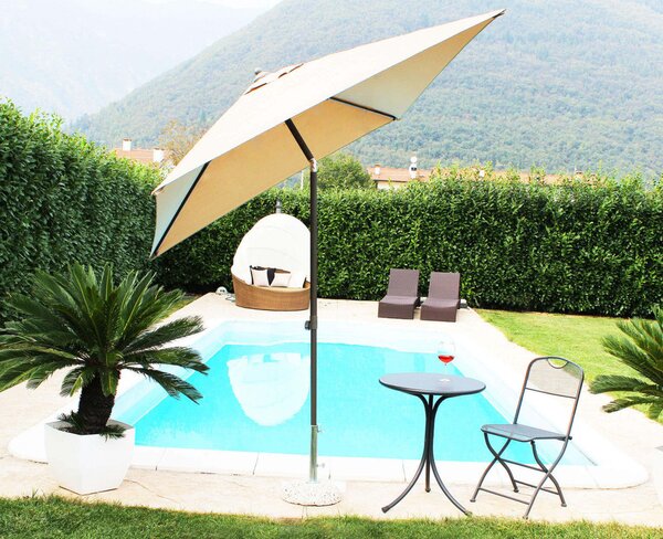 Ombrellone da Giardino Nice 2x2 m in Alluminio Tortora