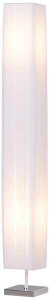 Lampada da Terra con Piantana in Tessuto Bianco