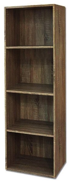 Libreria 4 ripiani 40x29x132 cm in Legno Noce