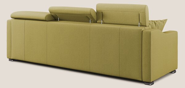 Amber divano letto angolare in tessuto smacchiabile T05 giallo