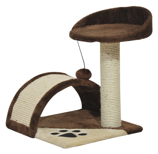 Albero Tiragraffi per Gatto marrone 36x36x44 cm