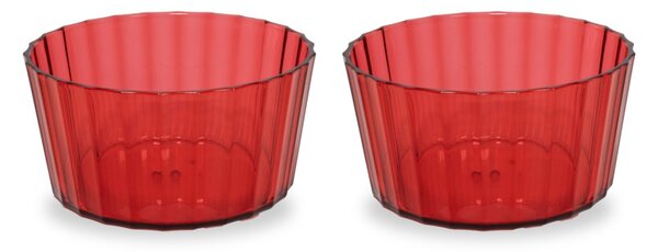 WD Lifestyle WD910R Rosso Set 2 Coppette 490ml Acrilico