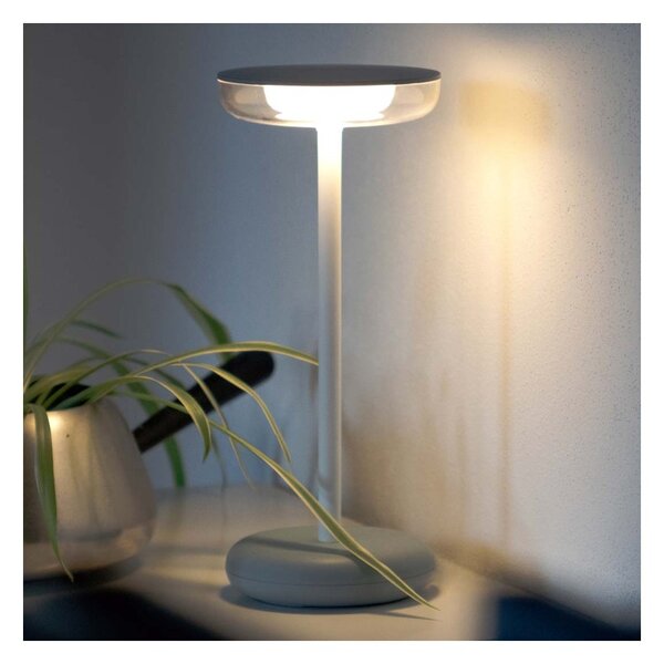 WD Lifestyle WD660TOR Hygge Beige Lampada Tavolo Led 5,5W Dimmer Ricaricabile
