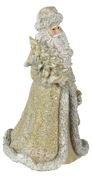 Pupazzo Babbo Natale in Resina oro cm 16,5x14xh32