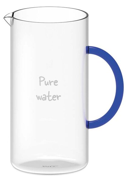 WD Lifestyle WD606 Caraffa 1,3 L Pure Water Vetro Borosilicato Manico Blu