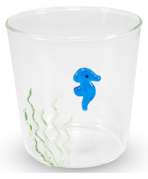 WD Lifestyle WD927CAV Bicchiere 250ml Vetro Decoro Cavalluccio Marino