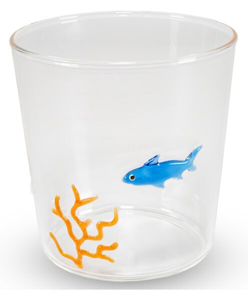 WD Lifestyle WD927SQU Bicchiere 250ml Vetro Decoro Squalo