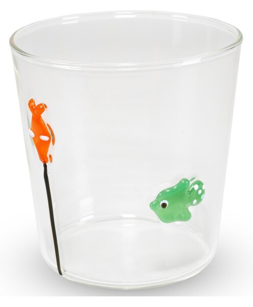 WD Lifestyle WD927BOA Bicchiere 250ml Vetro Decoro Pesce con Boa