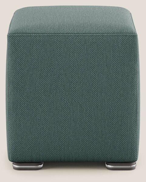 Cube pouf in tessuto morbido smacchiabile T05 verde