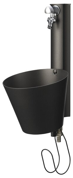 Fontana a Parete da Giardino con doppio Rubinetto Belfer 42/PRS Antracite