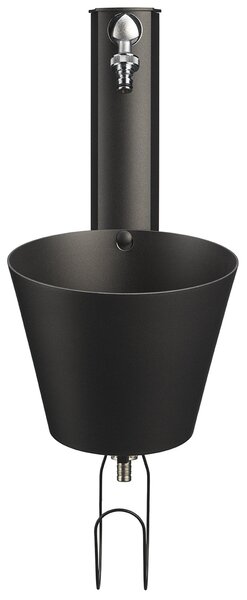 Fontana a Parete da Giardino con doppio Rubinetto Belfer 42/PRS Antracite