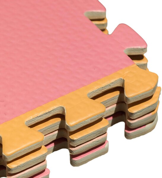 Tappeto Puzzle per Bambini 4 Pezzi 60x60 cm Pinguino Multicolore