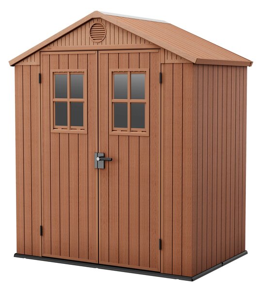 Casetta da Giardino Porta Attrezzi 190x122x221 cmin Evotech+ Keter Darwin 6x4 Marrone