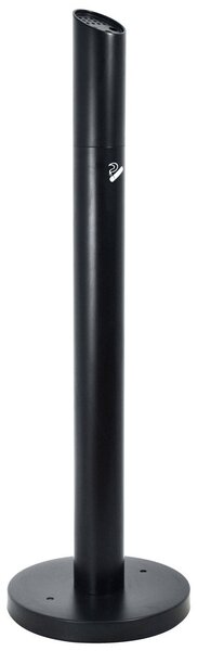 Posacenere a Colonna Ø32 cm in Metallo Nero Opaco 1,9L per Esterno