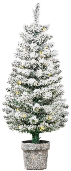 Albero di Natale Artificiale 90 cm 116 Rami con Luci Led Bianche Verde