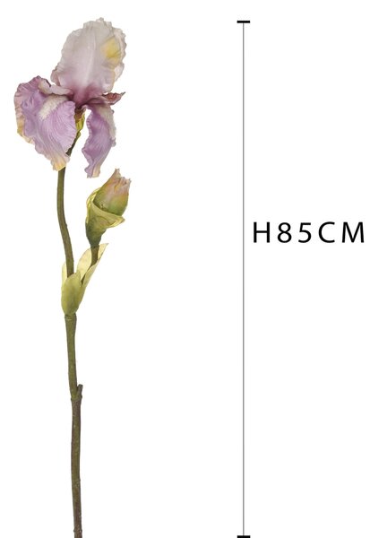 Set 3 Iris Composto da 2 Fiori Artificiali Altezza 85 cm
